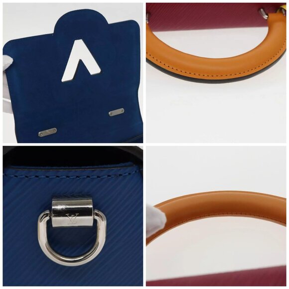 LOUIS VUITTON Epi Peace Love Twist MM Hand Bag Red Blue - Picture 15 of 16